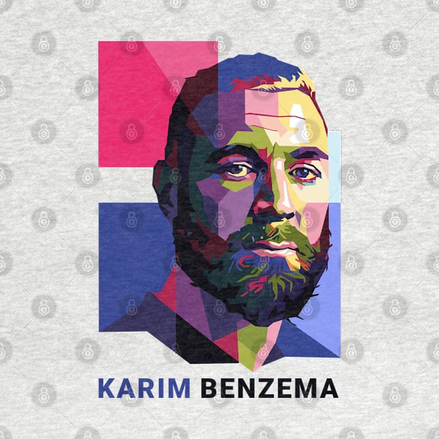 Karim Benzema Pop Art Portrait by mursyidinejad